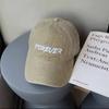 Ins gorra de béisbol de copa suave bordada con letras de moda para hombres y mujeres, combina con todo, algodón lavado envejecido, con visera, hace que la cara se vea pequeña