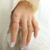 Anillo de joyería Ins, temperamento simple, anillo liso, anillo de cola fina, anillo liso, anillo para el dedo índice, acero de titanio, oro de 18 quilates.