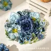 Set de 20 piezas de flores artificiales, incluyendo flores artificiales, pasadores de flores y coronas de flores, materiales DIY para accesorios Hanfu, decoraciones de boda, con un aspecto de alta gama y realista