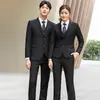 Nuevo Traje de Hombre Color Albaricoque Traje de Negocios Profesional Ajustado de Azafata Vestido Uniforme de Banco