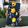 Funda de Teléfono de Limón Pintura al Óleo Más Vendida de Amazon Samsung S25 Estilo Fresco Silicona S24 Ultra Funda Protectora de Cobertura Total