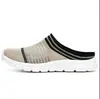 Zapatos de pareja de talla grande nuevos de primavera y verano, medias pantuflas de pareja, zapatos casuales, zapatos de hombre, zapatos de mujer, zapatos tejidos de malla de punta cerrada