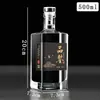 Botella de vidrio para Baijiu botella de vino vacía tamaño de un jin bonita caja de regalo privada empaque sellado estilo impreso degustación otro