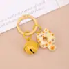 Chaveiro de Gato com Sino de Fecho de Mola Criativo DIY Cor de Doce Gatinho Fofo Pingente Estilo Casal para Mochila Fone de Ouvido