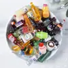 Acessórios de Resina Simulação Garrafa de Vinho Cerveja Bebida Brincos Criativos Pingente Material diy Desenho Animado Estéreo Garrafa Mista