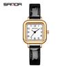 Reloj Cuadrado Pequeño Sanda de Venta Caliente Estilo Retro Minimalista, Reloj de Cuarzo de Moda y Elegante para Mujer, Reloj de Pulsera Simple y Único para Mujer
