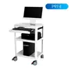 Carrito Monitor Impresora Multicapa P97, Estación de Trabajo Móvil para Computadora, Carrito de Inspección, Carrito para Instrumentos Médicos de Laboratorio