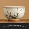 Taza de Té de Orquídea Pintada a Mano Taza de Té Pequeña Taza Maestra de Cerámica China de Alta Gama Taza Individual Juego de Té Kung Fu para el Hogar Taza de Té