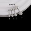 Brincos Redondos Ol No-Pick de Argila Macia com Bola de Diamantes Cheia 925 Estilo Luxo Acessível Prego para Osso da Orelha Aço Titânio Piercing de Orelha Brincos de Rosca