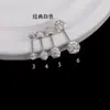 Clavo de Oreja de Plata de Ley s925 Explosiones de Garabatos para Mujer Agujero de Oreja Libre Clavo de Hélice para Hélice de Oreja Clavo de Oreja de Acero de Titanio con Sentido Avanzado