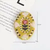Broche Patch de Tecido Tulipa Bordado Vintage Algodão e Linho Estilo Coreano Fofo Versátil Literário Fresco
