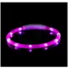 Suministros para Mascotas Collar LED para Perro Iluminado Collar con Carga USB Collar Luminoso para Perros Teddy Tamaño Grande, Mediano y Pequeño