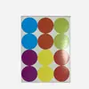 Suministro spot Bolsa de embalaje de papel Kraft etiqueta redonda pequeña pasta selladora colorida Gracias color onda color sólido piel de vaca Negro