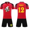 Super Competición de Pueblo Uniforme de Fútbol Manga Corta Traje Adulto Niños Traje de Entrenamiento de Club Fitness Correr Secado Rápido