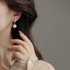Versión coreana de aretes de perlas de circonita para mujer aretes de plata esterlina aretes de estilo pequeño y fragante nueva explosión 2024 aretes de alto sentido