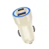 Cargador de Coche Pd60W Carga Rápida Encendedor de Cigarrillos Uno a Dos Usb+Tipo C Transparente 60W Súper Carga Rápida Cargador de Coche