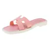Novas Sandálias Infantis Quadradas Slip-On para Meninas, Moda Verão Estilo Coreano Tendência Estudante Outdoor Praia Sandálias Pai-Filha para Meninas