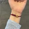 Cuentas de Cristal Pulsera Pequeña de Amor Pulsera Tejida Hecha a Mano para Pareja Cuerda de Mano para Regalo de Cumpleaños para Novia Pulsera