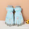 Guantes de Esquí para Niños al Aire Libre Niños y Niñas Invierno Cálido para Jugar en la Nieve A prueba de Viento e Impermeables Forrados de Polar Engrosados Guantes a Prueba de Frío