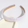 Diadema de esponja de estilo coreano de nueva moda, color sólido, simple, alta, con lentejuelas y parte superior de calavera, accesorios para el cabello que combinan con todo