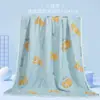 Manta de Gasa de Fibra de Bambú Toalla de Baño para Bebé Guardería Niños Oso Manta de Aire Acondicionado Lindo Dibujo Animado Jacquard Manta para Cochecito