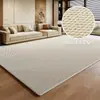 Tapete de Sala de Estar Bicolor de Sisal Sintético, Tapete para Mesa de Centro de Sofá Anti-Garras de Gato com Laço de Abacaxi, Tapete de Quarto Estilo Wabi-Sabi em Estoque