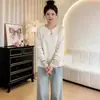 Nova Camisa Jacquard de Manga Longa Estilo Nacional Chinês Feminina Chegada Nova Primavera 2026 Tamanho Grande MM Cheinha Top Solto Estiloso para Esconder Gordurinha