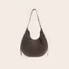Bolsa Tote de Piel de Vaca Escarchada Estilo Retro Nuevo Otoño/Invierno 2026 Bolsa de Luna Gran Capacidad para Mujer de Piel Genuina Se Puede Enviar en Representación