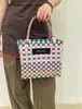 Cesta de Vegetais Puramente Tecida à Mão Bolsa Grande Capacidade Sacola de Compras Armazenamento para Férias Piquenique Azul Nova Bolsa Feminina 2025