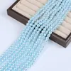 Contas Soltas de Vidro Imitando Pérola de Cristal Branco Australiano 4mm-10mm com Furo Redondo para Acessórios de Pulseira e Colar DIY