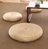 Cojín de suelo para sala de estar estilo japonés, alfombrilla redonda para sentarse en el suelo, para meditación, adoración y práctica Zen, hecho de paja, adecuado para tatami y ventanales, para uso doméstico
