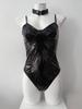 Suministro transfronterizo de ropa interior sexy de comercio exterior europeo y americano, conjunto de juego de charol con tirantes para mujer, venta al por mayor al contado