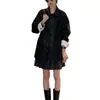 Saia Mini Plissada de Lã Estilo Acadêmico Coreano Meia Saia Feminina Outono Inverno Nova Elástica Cintura Alta Linha A Justa ao Corpo Tendência