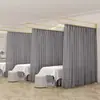 Cortina Divisoria para Salón de Belleza Centro de Bienestar Clínica Ambulatoria Bloqueo No Transparente Cortina para Contorno de Cama Marco de Soporte Recto en U