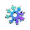 Llave copo de nieve multifuncional 18 en 1 de uso múltiple, combinación de tarjeta de herramienta, tarjeta de herramienta hexagonal de ciruela de uso múltiple