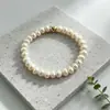 Pulsera de Moda con Forma de Corazón, Ábaco, Perlas de Agua Dulce, Joyería Versátil Simple y Única, Pulsera con Diseño Elegante de Perlas de Agua Dulce