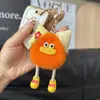 Lindo Conejo Rex Real de Piel Boca Grande Bola de Carbón Pequeña Mochila Escolar de Peluche Coreana Colgante para Bolso Regalo Colgante para Llavero de Coche