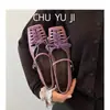 Zapatos de mujer Chuyuji estilo francés con tiras cruzadas huecas Mary Jane, nuevos de primavera, puntera cuadrada, tacón medio
