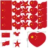 Pegatinas Faciales Decorativas para el Día Nacional 2026, Pegatinas Adhesivas de Secado Lento, Pegatinas de Mano con Bandera en Forma de Corazón, Pegatinas de Atmósfera con Texto de Ánimo, Pegatinas de Bandera Adhesivas de Secado Lento