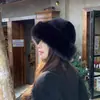 Sombrero de pescador de felpa de color liso para mujer, cálido en invierno, hace que la cara se vea más pequeña, esponjoso y suave, sombrero tipo cubo versátil para cabezas grandes