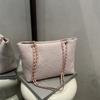Atacado Bolsa Tote de Mão Xadrez de Alta Qualidade Bolsa Feminina 2025 Verão Nova Bolsa de Ombro de Grande Capacidade Bolsa Transversal de Corrente
