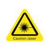 Sinal de aviso de laser em inglês, etiqueta de aviso de laser anti-laser, adesivo de segurança