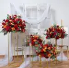 Ventana de ceremonia de entrega de coche arreglo de boda columna de flores adornos florales flores artificiales tienda 4s bienvenida decoración de columna de papel tarjeta PVC