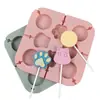 Bolo palito de queijo decoração de panificação hipopótamo de desenho animado garra de gato wafer doce de chocolate pirulito molde de silicone