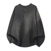 Camiseta para Hombre con Cuello Henry Estilo Old Money Temporada de Primavera y Otoño para Hombre Camiseta Casual de Manga Larga Texturizada Peso Pesado Americano Capa Base