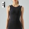 Chaleco Deportivo de Dos Piezas Falsas Seleccionado Cuidadosamente de Resistencia Media Ropa Profesional para Pilates Correr Yoga con Almohadilla en el Pecho Ropa de Fitness