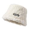 Nuevo estilo de gorro de pescador de lana de cordero para mujer, estilo coreano, moderno, combinable con todo, para otoño e invierno, de felpa cálida y gruesa.