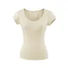 7726-2026 Estilo Nuevo Primavera/Verano Top Casual de Cuello en V Pura Pasión para Mujer, Camiseta Sexy de Manga Corta Ajustada