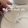 Corea del Sur ins Wind Blogger Misma joyería de plata S925 Pulsera de cuentas torcidas de plata esterlina Estilo muy simple Estilo apilado Mujeres