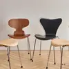 Cadeira de jantar usada para uso doméstico, banco com encosto de madeira maciça, mesa e cadeira de jantar, cadeira preta ant designer de luxo, cadeira vintage